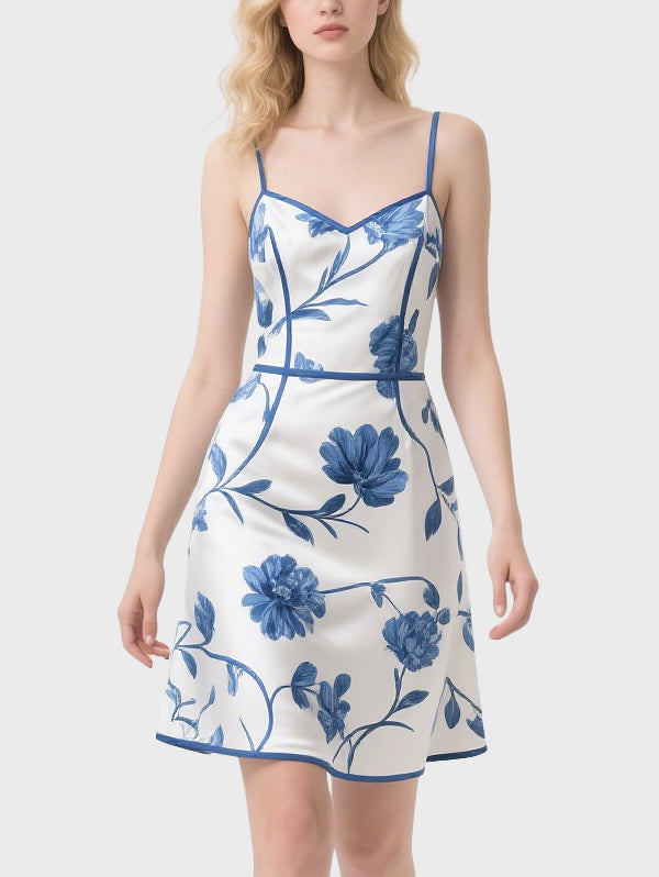 Women's Floral Fashionable Knee Length Dress