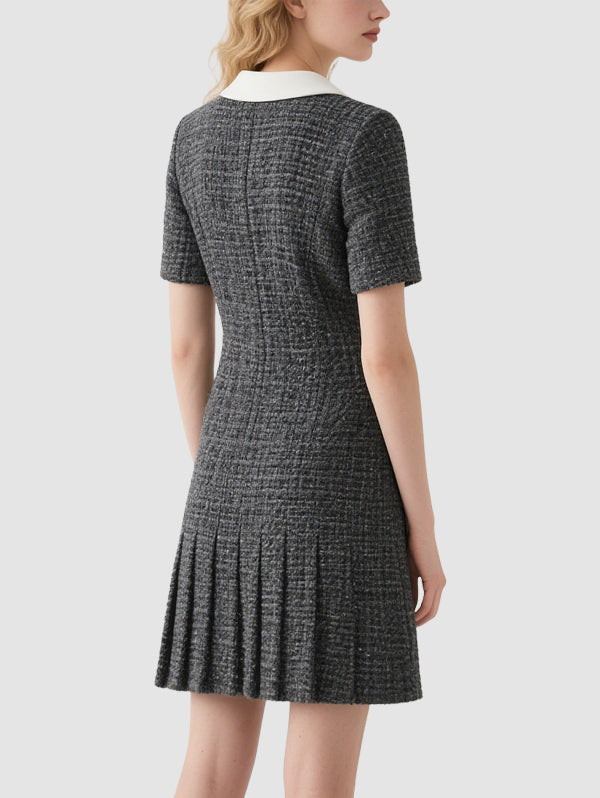 Elegant Preppy Style Women's Mini Dress
