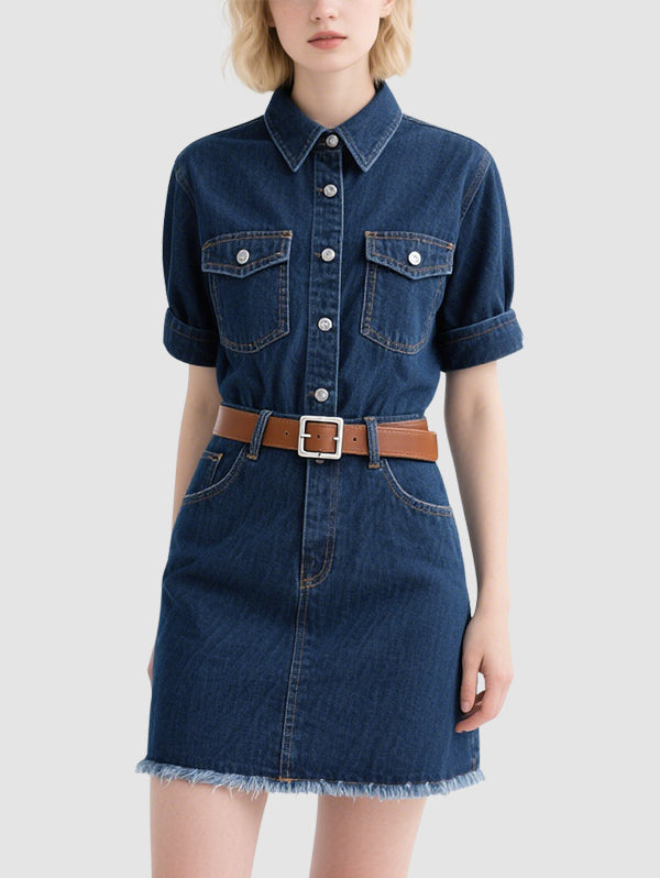 Denim Comfortable Women's Mini Dress