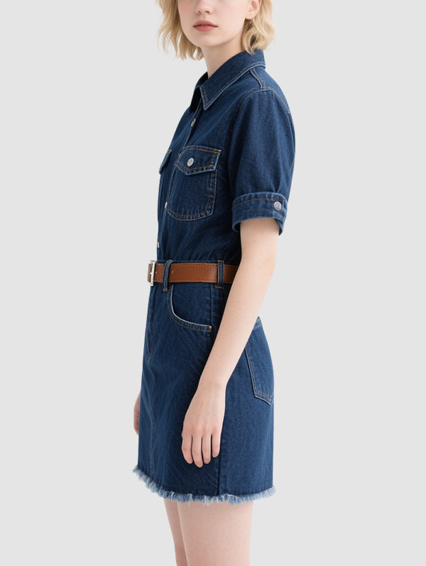 Denim Comfortable Women's Mini Dress