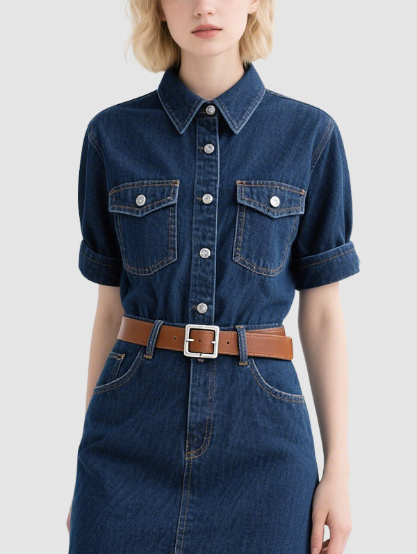 Denim Comfortable Women's Mini Dress