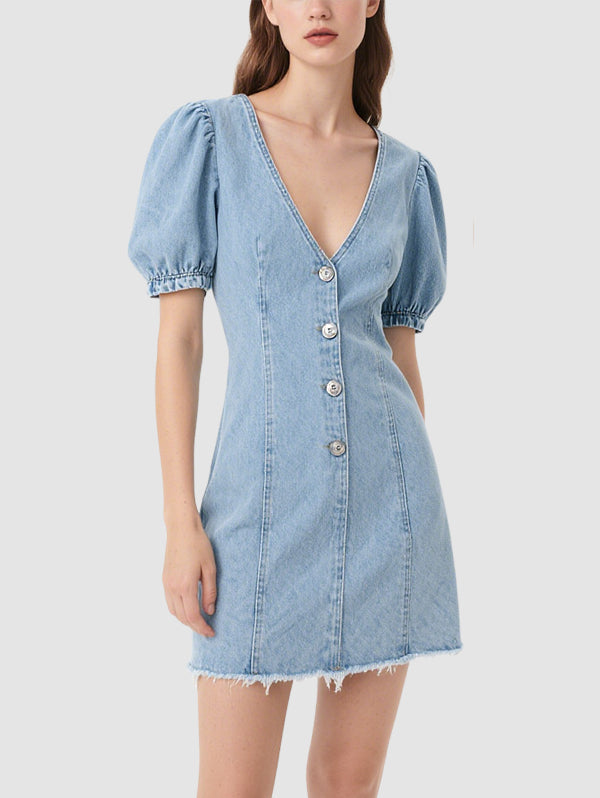 Women's Summer Denim Mini Dress