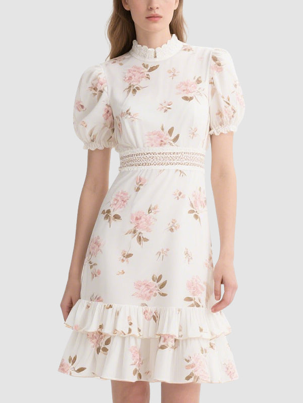 Floral Elegant Women's Mini Dress