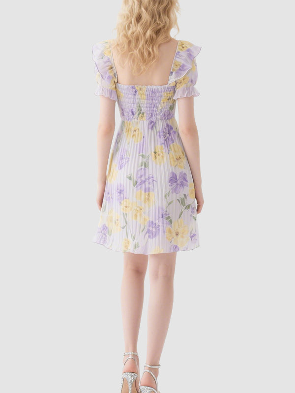 Women's Elegant Floral Mini Dress