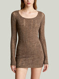 Fitted Style Design Gentle Sexy Women's Long-Sleeve Dress