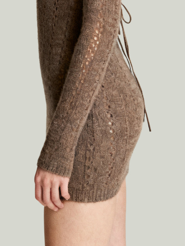 Fitted Style Design Gentle Sexy Women's Long-Sleeve Dress