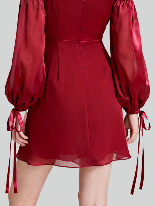 Romantic Flowy Fashionable Women's Long-Sleeve Dress
