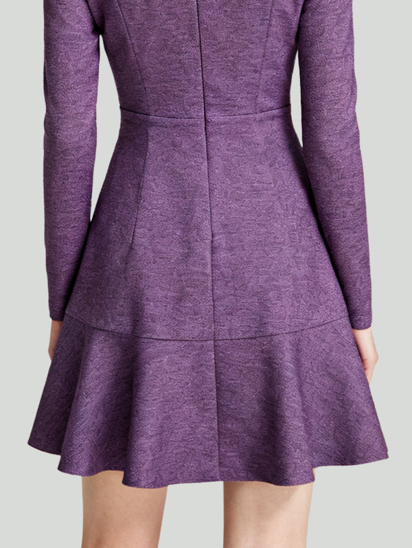 Ruffle Design Fresh Sweet Women's Long-Sleeve Dress