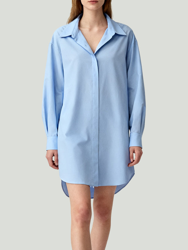 Shirt-Style Loose Design Casual Women's Long-Sleeve Dress
