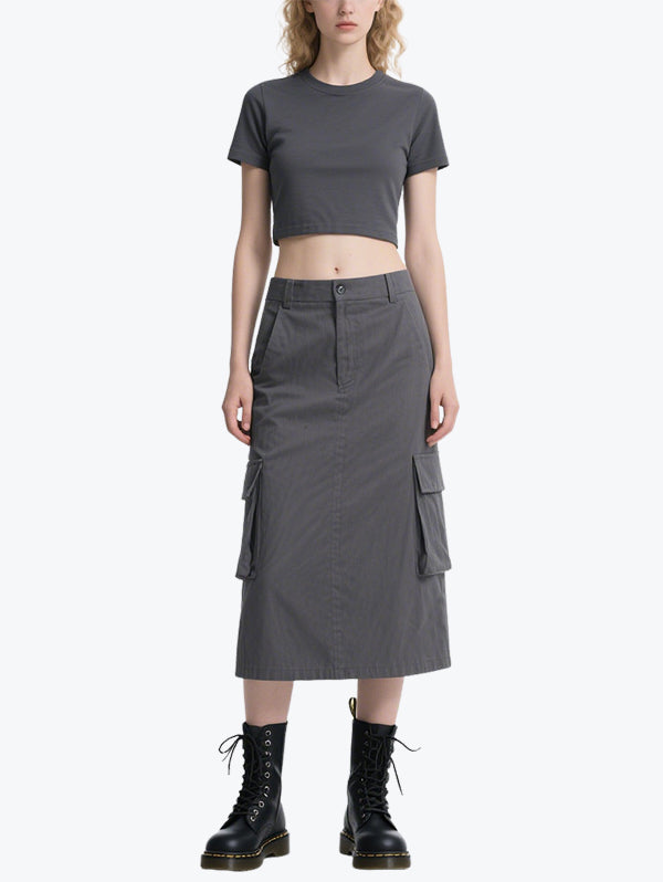 Fashionable Commuting Women's Short-Sleeved Skirt Suit