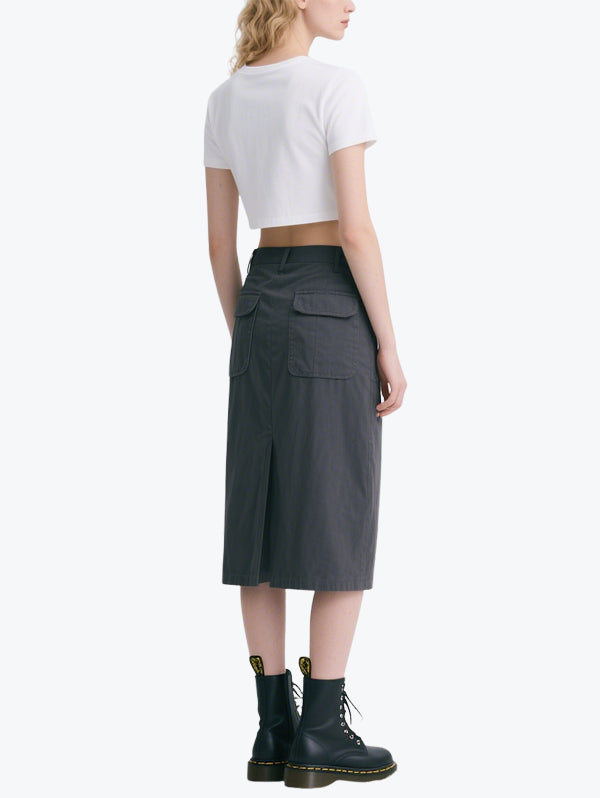 Simple Workwear Style Skirt Suit