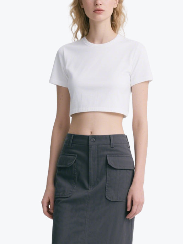 Simple Workwear Style Skirt Suit