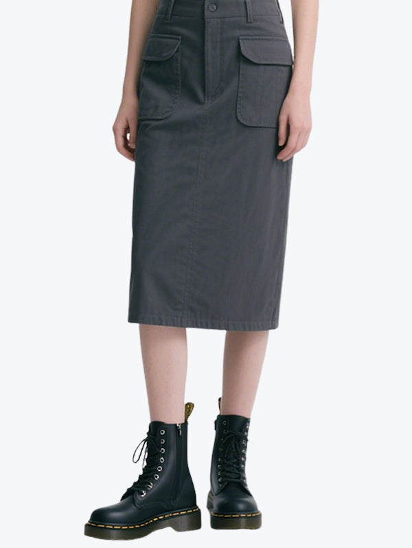 Simple Workwear Style Skirt Suit