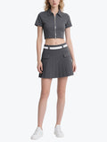 Smart Lapel Short Skirt Set
