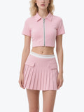 Fresh Girl Pink Skirt Set