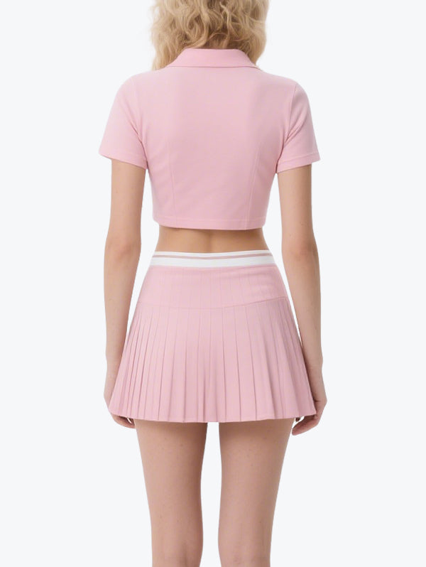 Fresh Girl Pink Skirt Set