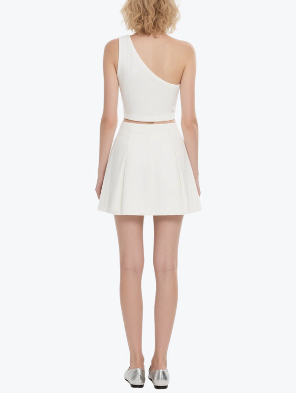 Fashionable One-Shoulder Short Skirt Set
