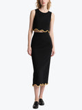 Exquisite Gold Embellished Skirt Set