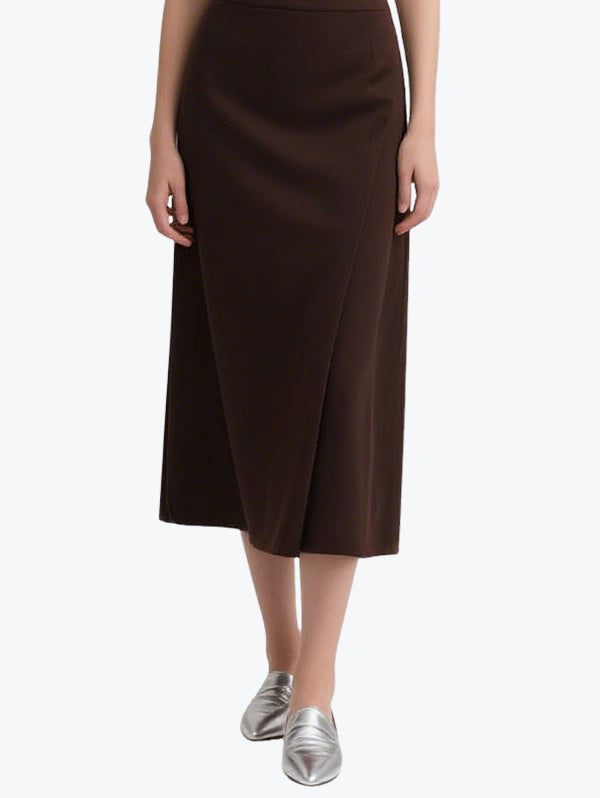 Simple Solid Color Short Skirt Set