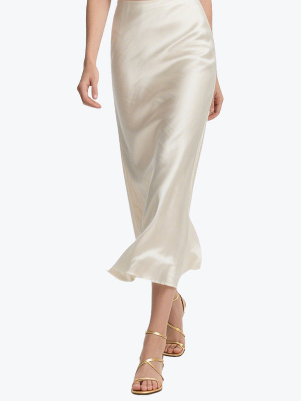 Fresh Hook Flower Satin Skirt Set