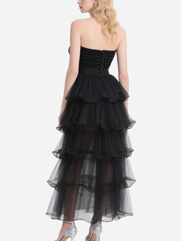 Gorgeous Layered Tube Top Tulle Skirt