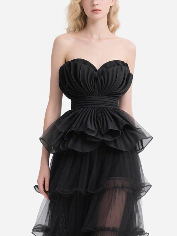 Gorgeous Layered Tube Top Tulle Skirt