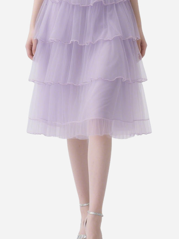 Dreamlike Purple Tulle Layered Tube Top Tulle Skirt